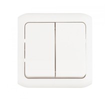 Quteo Выключатель 10A 2кл., IP44, бел.