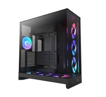 Корпус без блока питания/ Case NZXT H9 Flow RGB+ (2025), Midi-Tower, TG, 6x140mm RGB + 1x120mm RGB, 2xUSB-A 3.2 + 1xUSB-C 3.2, E-ATX, ATX, mATX, mITX Black