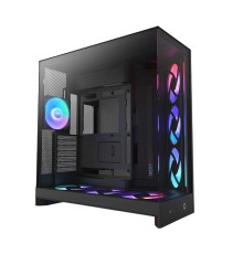 Корпус без блока питания/ Case NZXT H9 Flow RGB+ (2025), Midi-Tower, TG, 6x140mm RGB + 1x120mm RGB, 2xUSB-A 3.2 + 1xUSB-C 3.2, E-ATX, ATX, mATX, mITX Black