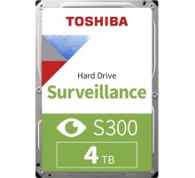 Жесткий диск/ HDD Toshiba SATA3 4Tb Surveillance S300 (SMR) 5400  256Mb 1 year warranty (replacement HDWT740UZSVA, WD42PURZ)