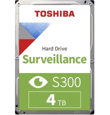 Жесткий диск/ HDD Toshiba SATA3 4Tb Surveillance S300 (SMR) 5400  256Mb 1 year warranty (replacement HDWT740UZSVA, WD42PURZ)