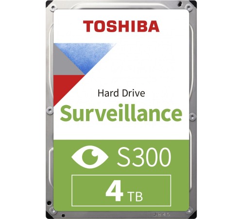 Жесткий диск/ HDD Toshiba SATA3 4Tb Surveillance S300 (SMR) 5400  256Mb 1 year warranty (replacement HDWT740UZSVA, WD42PURZ)