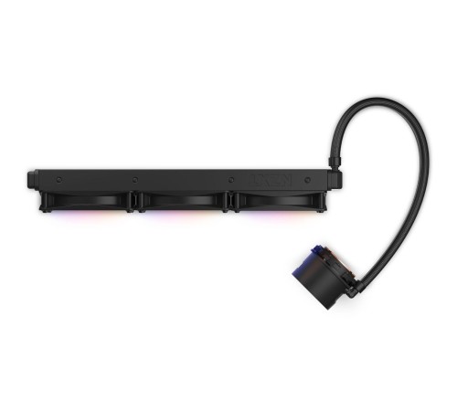Система жидкостного охлаждения для ПК/ Water Cooling System NZXT Kraken 360 RGB (270W, 360mm, LED temp., Black, RGB/ Fans: 3x120mm, 78.86CFM, 33.88dBA, 1800RPM/ Pump height 55.97mm, 2800RPM, Rad thickness 27mm/ S: 1851, 1700, 1200, 115X, AM5, AM4)