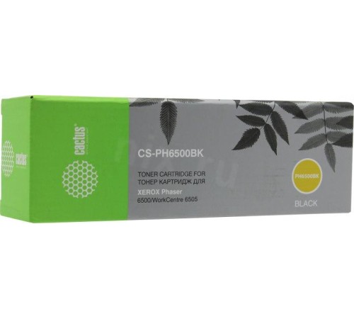 -/ Картридж лазерный Cactus CS-PH6500BK 106R01604 черный (3000стр.) для Xerox Phaser 6500/WorkCentre 65