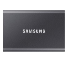 Внешние HDD и SSD/ Samsung External SSD T7, 1000GB, Type-C, USB 3.2 Gen2, R/W 1050/1000MB/s, 85x57x8mm, Titan Gray (12 мес.)