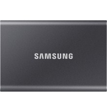 Внешние HDD и SSD/ Samsung External SSD T7, 1000GB, Type-C, USB 3.2 Gen2, R/W 1050/1000MB/s, 85x57x8mm, Titan Gray (12 мес.)