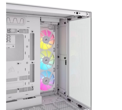 Корпус без блока питания/ Case Corsair iCUE LINK 6500X RGB, Midi-Tower, TG, 3x120mm RGB, 4xUSB-A 3.2, 1xUSB 3.2 Type-C, E-ATX, ATX, mATX, mITX White