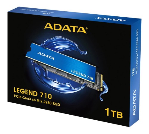 Твердотельный накопитель/ ADATA SSD LEGEND 710, 1024GB, M.2(22x80mm), NVMe 1.4, PCIe 3.0 x4, 3D NAND, R/W 2400/1800MB/s, IOPs 180 000/150 000, TBW 260, DWPD 0.23, with Heat Sink (3 года) Твердотельный накопитель/ ADATA SSD LEGEND 710, 1024GB, M.2(22x80mm), NVMe 1.4, PCIe 3.0 x4, 3D NAND, R/W 2400/1800MB/s, IOPs 180 000/150 000, TBW 260, DWPD 0.23, with Heat Sink (3 года)