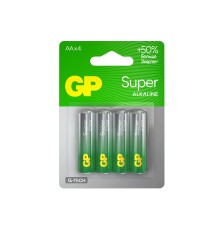Батарейка АА Алкалиновые батарейки GP Super Alkaline G-Tech 15А, АА, 4 шт. на блистере (4 шт.)