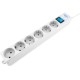 Фильтр-удлинитель Power Cube PRO, 1,9 м, LC контур, 16А/3,5кВт/ Surge protector Power Cube Pro 1,9 m, LC circuit, 6 outlets (white) 16A / 3,5kVt