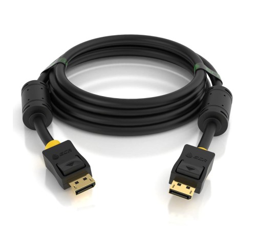 GCR Кабель PROF 2.0m DisplayPort v1.4, 8 K 60Hz, 4 K 165Hz, 20M/20M, черный, ферритовые кольца, 28/28 AWG, GCR-51916