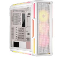 Корпус без блока питания/ Case Corsair iCUE LINK 5000T LX RGB, Midi-Tower, TG, 3x120mm RGB, 4xUSB-A 3.2, 1xUSB 3.2 Type-C, E-ATX, ATX, mATX, mITX White