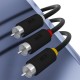 Кабель-переходник аудио jack 3,5mm / RCA GCR Кабель-переходник 1.0m аудио jack 3,5mm / 3 х RCA, черный, GCR-53202