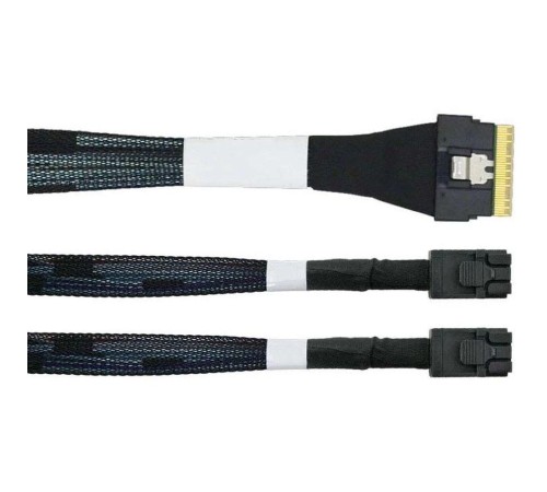 Кабель/ SAS SFF-8654 8i to 2xHDminiSAS SFF-8643 Cable,0.8m(SAS 4.0)