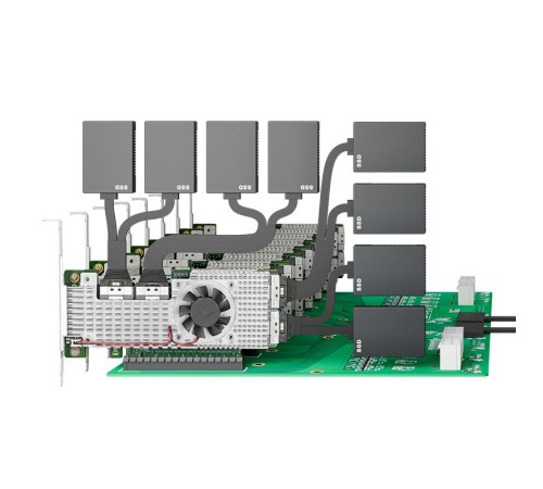 Адаптер/ PCle4.0 x16 4*SFF-8654 8i NVMe Switch Adapter Адаптер/ PCle4.0 x16 4*SFF-8654 8i NVMe Switch Adapter