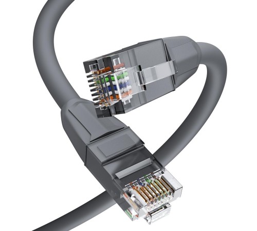 GCR Патч-корд прямой 5.0m LSZH UTP кат.6, серый, 24 AWG, литой без фиксатора, ethernet high speed, RJ45, T568B
