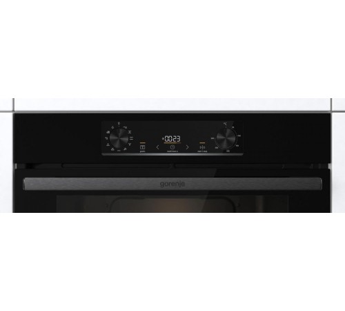 Встраиваемые электрические духовки GORENJE/ Духовой шкаф, Полезный объем: 77 л,Класс энергопотребления: A, Сенсорный программатор IconLED, Конструкция: Встраиваемая, Ширина: 595 мм, Высота: 595 мм, черный