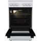 Плита Gorenje/ Плита Gorenje, полезный объем 63 л, эргономичные переключатели, эмаль SilverMatte, очистка паром, индикатор остаточного тепла для каждой конфорки, дверца CompactDoor 2 стекла + 1 термослой, стеклокерамическая варочная панель, цвет белый