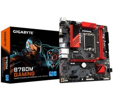 Материнская плата GIGABYTE B760M GAMING, LGA1700, B760, 2*DDR5, 4*SATA, 2*M.2, 3*USB 3.2, 2*USB 2.0, 1*PCIx16, `*PCIx1, D-Sub+HDMI+DP, mATX (незначительное повреждение коробки)