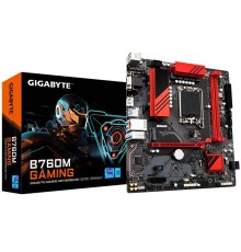 Материнская плата GIGABYTE B760M GAMING, LGA1700, B760, 2*DDR5, 4*SATA, 2*M.2, 3*USB 3.2, 2*USB 2.0, 1*PCIx16, `*PCIx1, D-Sub+HDMI+DP, mATX