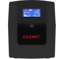 Линейно-интерактивный ИБП ДКС серии Info LCD, 1200 ВА/720 Вт, 1/1, 4xIEC C13, USB + RJ45, LCD, 2x7Aч