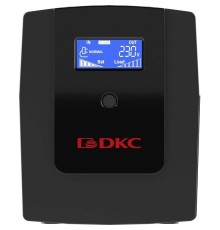 Линейно-интерактивный ИБП ДКС серии Info LCD, 1200 ВА/720 Вт, 1/1, 4xIEC C13, USB + RJ45, LCD, 2x7Aч