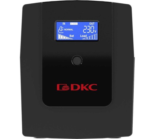 Линейно-интерактивный ИБП ДКС серии Info LCD, 1200 ВА/720 Вт, 1/1, 4xIEC C13, USB + RJ45, LCD, 2x7Aч