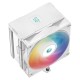 Кулер для процессора DEEPCOOL AG500 DIGITAL WH ARGB LGA1700/1200/115X/AM5/AM4 (9шт/кор, TDP 240W, PWM, ARGB Fan 120mm, 5 тепл. трубок, белый) RET
