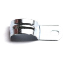 Держатель оцинкованный односторонний, д.25мм с крепежным отверстием 6,5х5 мм