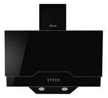 Наклонная вытяжка MONSHER/ Настенная наклонная вытяжка, ширина 60 см, отвод/рециркуляция, 900 м3/час, электронноесенсорное управление, 3 скорости, светодиодное освещение 2*1 Вт, металлические жироулавливающие фильтры, угольный фильтр KM 102 (опция), цвет: