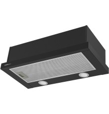 ВЫТЯЖКА HOMSair Flat 50 Black/ встраиваемая, кнопочное управление, 2 скорости, 520 м3/ч, до 20 м2, 45 дБ, угольный фильтр CF110 - 1 шт, ШхВхД: 500х176х280 мм, черный цвет