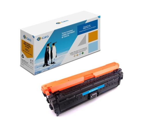 Картридж Cartridge G&G 651A для HP CLJ M775, с чипом (16 000стр.), голубой (аналог CE341A) (существенное повреждение коробки)