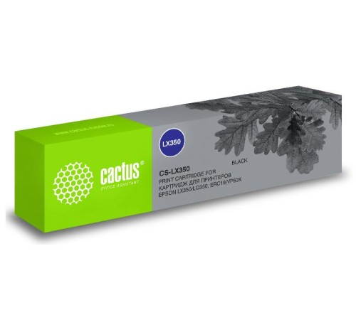 -/ Картридж матричный Cactus CS-LX350 черный для Epson LX350/LQ350/ERC19/VP80K