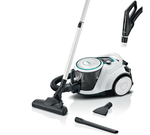 Пылесос Bosch/ Пылесос Bosch, безмешковый, напольный, емкость пылесборника 2.4 л, сухая уборка, цвет белый/черный