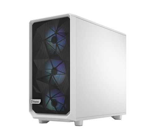 Корпус ПК без блока питания/ Case Fractal Design Meshify 2 RGB TG Clear Tint, Midi-Tower, 4x140mm RGB, 2xUSB-A 3.2 + 1xUSB 3.2 Type-C E-ATX, ATX, mATX, mITX White