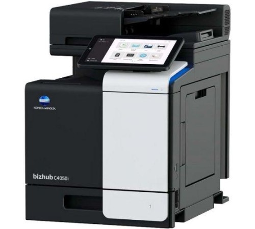 Лазерное многофункциональное устройство Konica Minolta bizhub C4050i (МФУ, Color, 40 ppm, Duplex, 1200x1200, 60-210 g/m2, RAM 5GB, 256GB SSD, 1,6 GHz, panel 10,1" sensor, USB/GBE/WiFi(opt.), DADF 80, full toners, запуск инженером платно)
