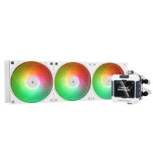 Водяное охлаждение для процессора/ Water Cooling SystemThermalright Frozen Warframe 360 White Argb (360mm, White, ARGB/ Fans: 3x120mm, 70.84CFM, 29.8dBA, 2000RPM/ Pump height 60mm, 23dBA, 3000RPM, Rad thickness 27mm/ S: 1200, 1700, 1851, 2011, 2066, 115X,
