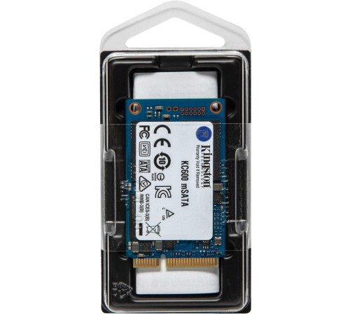Твердотельный накопитель/ Kingston SSD KC600, 512GB, mSATA, SATA3, 3D TLC, R/W 550/520MB/s, IOPs 90 000/80 000, DRAM buffer 512MB, TBW 300, DWPD 0.32 (12 мес) Твердотельный накопитель/ Kingston SSD KC600, 512GB, mSATA, SATA3, 3D TLC, R/W 550/520MB/s, IOPs 90 000/80 000, DRAM buffer 512MB, TBW 300, DWPD 0.32 (12 мес)