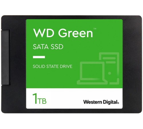 Твердотельный накопитель Western Digital Green SSD 2,5” SATA 1Tb, WDS100T3G0A, 1 year Твердотельный накопитель Western Digital Green SSD 2,5” SATA 1Tb, WDS100T3G0A, 1 year