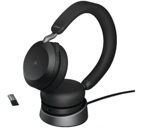 Гарнитура беспроводная/ Jabra Evolve2 75, Link380c MS Stereo Stand Black Гарнитура беспроводная/ Jabra Evolve2 75, Link380c MS Stereo Stand Black