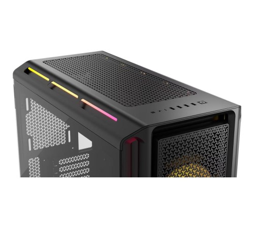 Корпус без блока питания/ Case Corsair iCUE LINK 5000T LX RGB, Midi-Tower, TG, 3x120mm RGB, 4xUSB-A 3.2, 1xUSB 3.2 Type-C, E-ATX, ATX, mATX, mITX Black