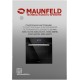 Шкаф духовой электрический MAUNFELD/ Шкаф духовой электрический, 56 л,595х595 мм, управление сенсорное, стекло в дверце 2, гриль,10 режимов,конвекция,тип очистки паром,цвет черный
