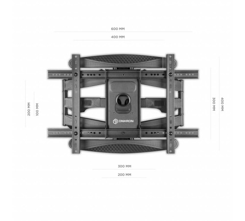 Кронштейн ONKRON/ 40-75" макс 400*600 наклон -5°/+8°, поворот ±140° Макс нагрузка 45,5кг, от стены 54-500мм, черный Кронштейн ONKRON/ 40-75" макс 400*600 наклон -5°/+8°, поворот ±140° Макс нагрузка 45,5кг, от стены 54-500мм, черный
