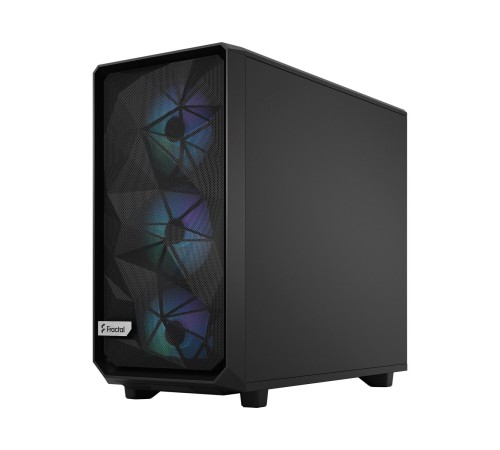 Корпус ПК без блока питания/ Case Fractal Design Meshify 2 RGB TG Light Tint, Midi-Tower, 4x140mm RGB, 2xUSB-A 3.2 + 1xUSB 3.2 Type-C E-ATX, ATX, mATX, mITX Black