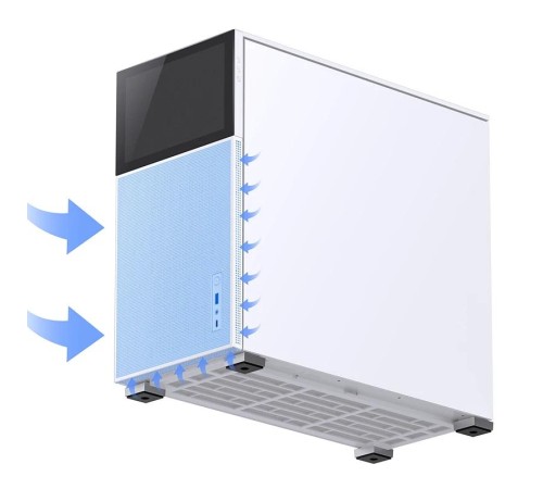 Корпус без блока питания/ Case JONSBO D41 MESH SCREEN, Midi-Tower, TG, no fan, 1xUSB-A 3.2 + 1xUSB-C 3.2, ATX, mATX White