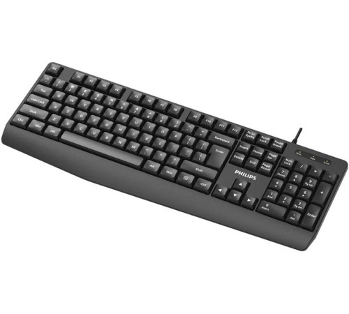 Аксессуары Philips Проводная Клавиатура SPK6237, USB 2.0 104 клав,  высокие кн., русская заводская раскладка, чёрный
