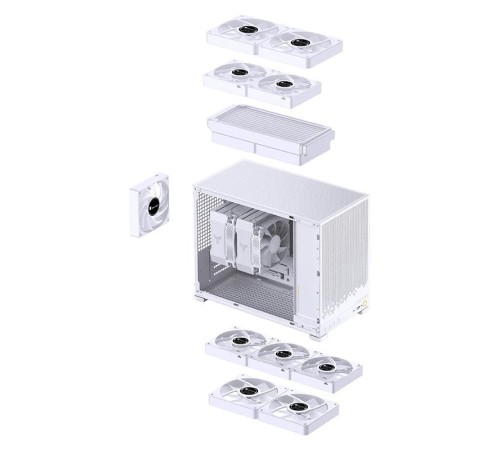 Корпус без блока питания/ Case JONSBO D32 STD, Mini-Tower, TG, no fan, 1xUSB-A 3.0 + 1xUSB-C 3.1, mATX, mITX White