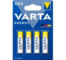 Батарейка AAA/ Батарейка Varta ENERGY LR03 AAA BL4 Alkaline 1.5V (4103) (4/40/200) (4 шт.)