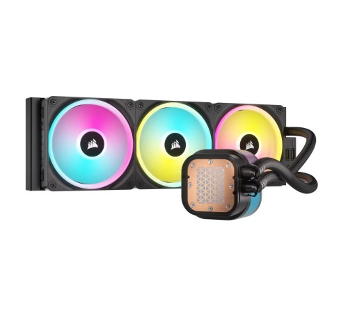 Система жидкостного охлаждения/ Water Cooling System Corsair iCUE LINK H150i RGB (360mm, Black, RGB/ Fans: 3x120mm, 63.1CFM, 37dBA, 2400RPM/Rad thickness 27mm/ S: 1851, 1700, 1200, 115X, AM5, AM4) Система жидкостного охлаждения/ Water Cooling System Corsair iCUE LINK H150i RGB (360mm, Black, RGB/ Fans: 3x120mm, 63.1CFM, 37dBA, 2400RPM/Rad thickness 27mm/ S: 1851, 1700, 1200, 115X, AM5, AM4)