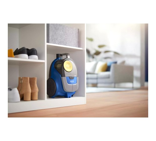 Пылесос Philips/ Пылесос Philips, безмешковый, мощность 850 Вт, 2 насадки, объем пылесборника 1.3 л, цвет синий